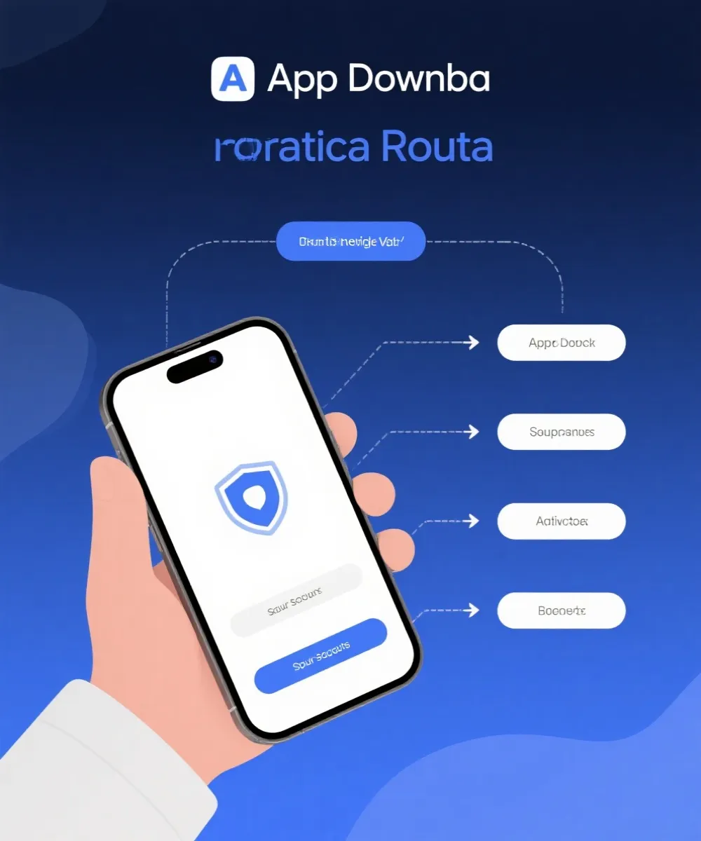 APP下载与验证流程示意图
